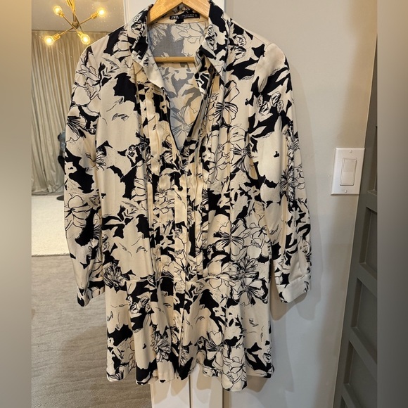 Zara Dresses & Skirts - Zara Black and Cream Dress NWOT Size M